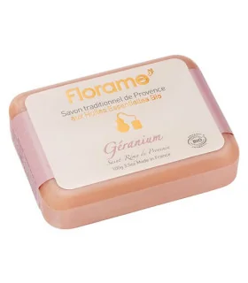 Jabón tradicional provenzal de Geranio-100 gr | Jabón natural pastilla