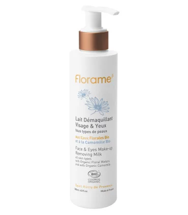 Leche desmaquillante para cara y ojos-200 ml | Leche limpiadora facial natural