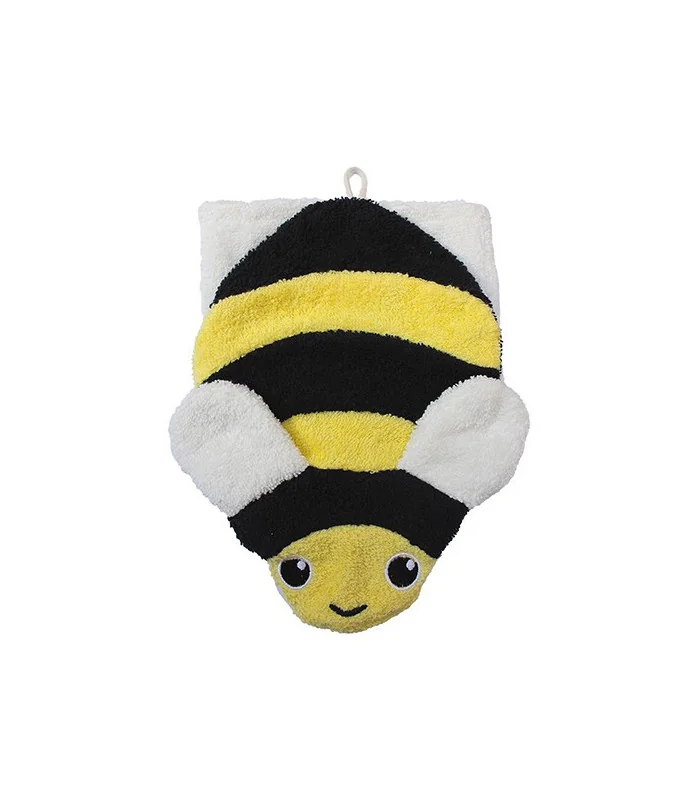 Manopla de algodón orgánico abeja grande