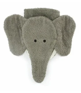 Manopla de algodón orgánico elefante grande | Certificación gots