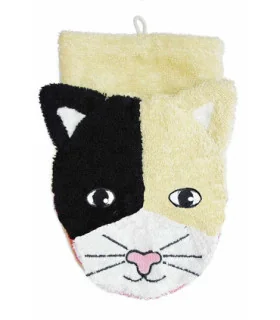 Manopla de algodón orgánico gato | Certificación gots