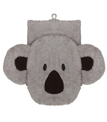Manopla de algodón orgánico koala | Certificación gots