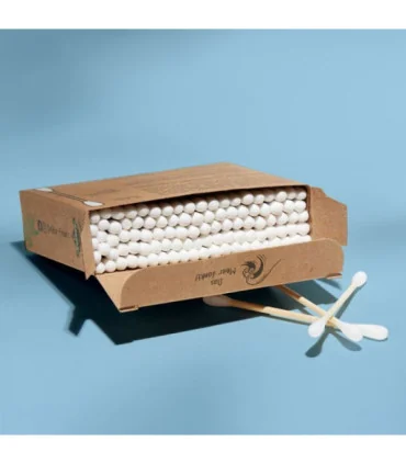 Bastoncillos de algodón de Bambú para los oídos-100 uds | Bastoncillos biodegradables