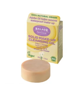 Aceite desmaquillante natural Sólido-32 gr | Desmaquillante con aceites esenciales