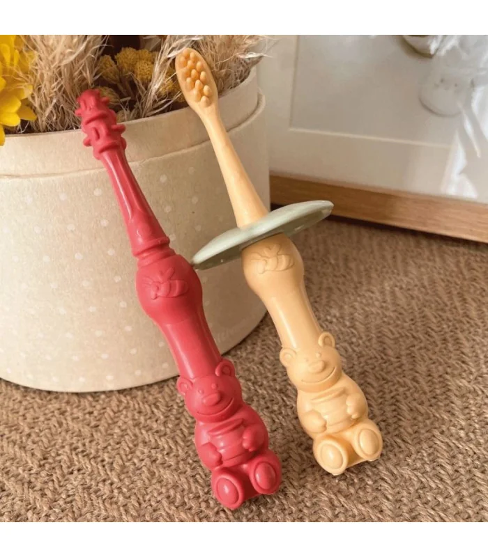 Kit natural para empujar los dientes ¡Ay!-2 uds| Cepillos calmantes sin PBA