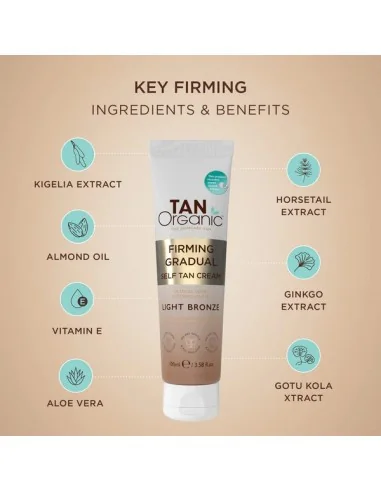 Crema autobronceadora gradual reafirmante-100 ml | Crema bronceadora natural