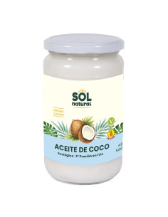 Aceite de coco virgen extra bio 580ml Sol natural