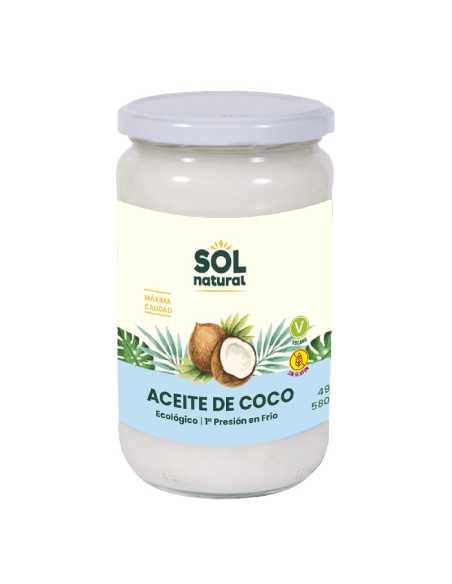 Aceite de coco virgen extra bio 580ml Sol natural