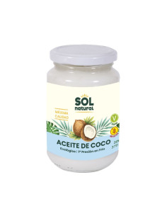 Aceite de coco virgen extra bio 370ml Sol Natural