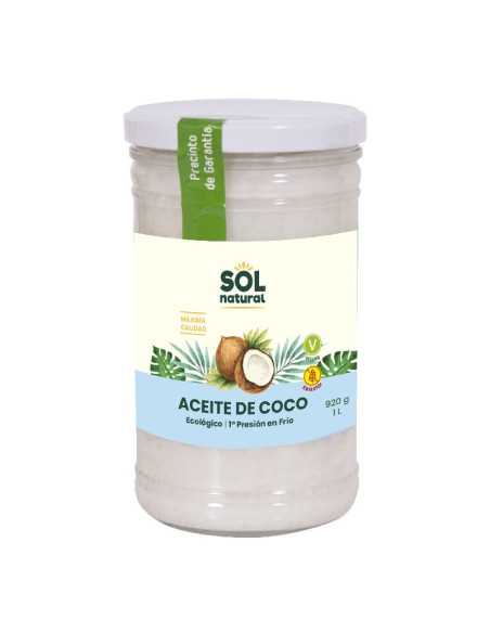 Aceite de coco virgen extra bio 1L Sol Natural