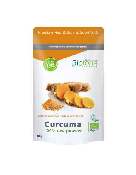 Curcuma raw powder bio 200g Biotona Curcuma raw powder bio 200g Biotona