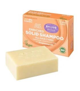 Champú sólido enriquecido para cabello seco