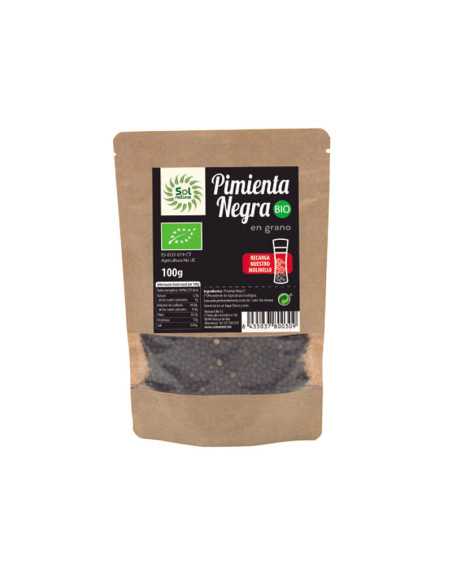 Pimienta Negra en grano Bio 100g Sol Natural