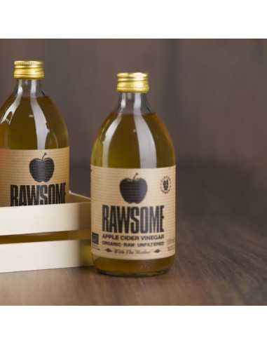Vinagre de sidra de manzana con jengibre y curcuma sin filtrar Bio 6x500ml RAWSOME