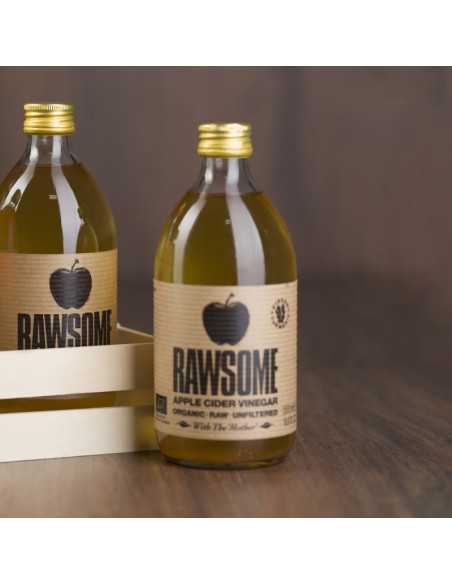 Vinagre de sidra de manzana con jengibre y curcuma sin filtrar Bio 6x500ml RAWSOME