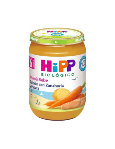 Tarrito de salmon con zanahoria y patata Bio +6M 190 g Hipp