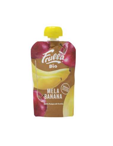 Pure de manzana y platano bio doypack 100g Frulla