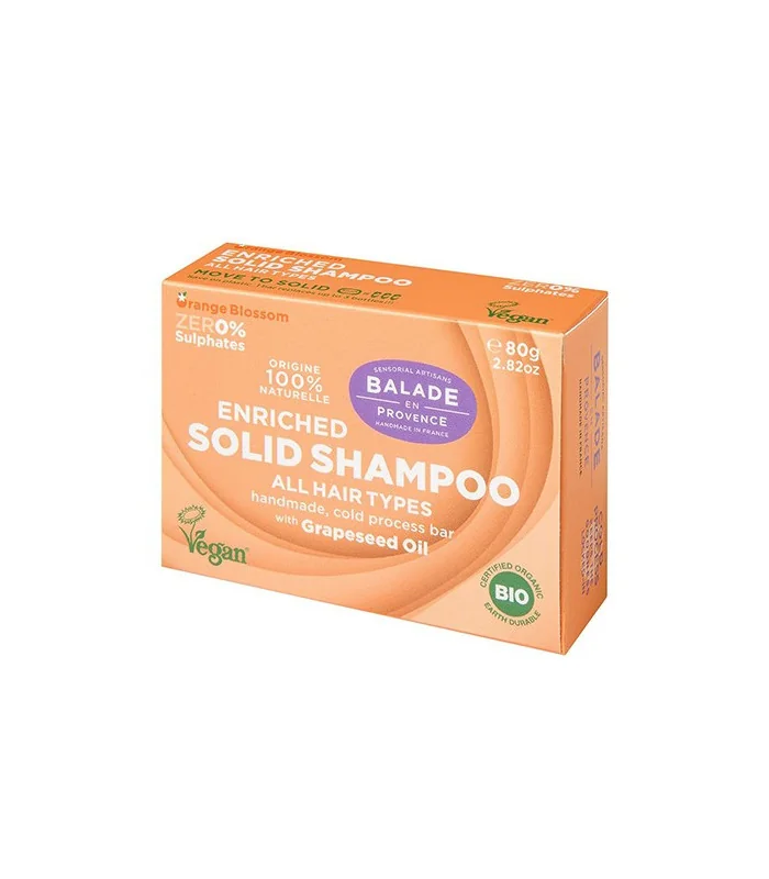 Champú sólido enriquecido para cabello seco