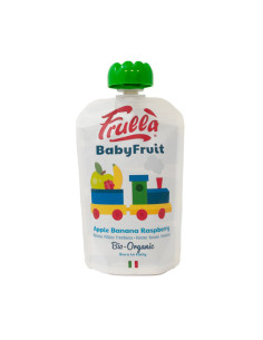 Pure Manzana, Platano y Frambuesa bio (caja 10u) Baby 100g Frulla