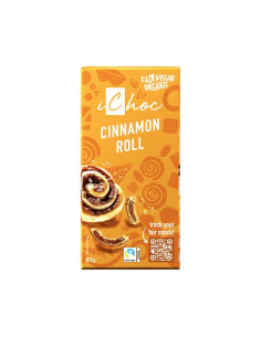 Chocolate vegano con canela y trozos de barquillo Bio 80g Ichoc