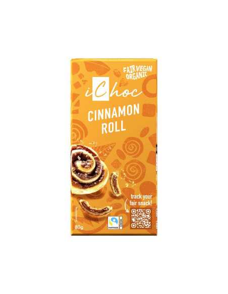 Chocolate vegano con canela y trozos de barquillo Bio 80g Ichoc