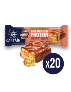 Barrita Chocolate con cacahuete y pepitas crujientes 20x50g The Gutsy Captain
