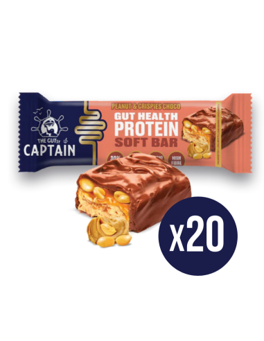 Barrita Chocolate con cacahuete y pepitas crujientes 20x50g The Gutsy Captain
