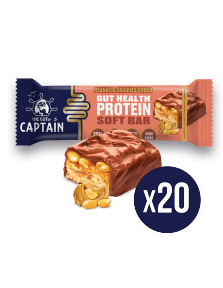 Barrita Chocolate con cacahuete y pepitas crujientes 20x50g The Gutsy Captain