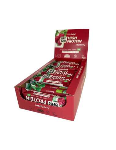 Barrita de proteína sabor frambuesa Bio 40g x 15unds Lifebar