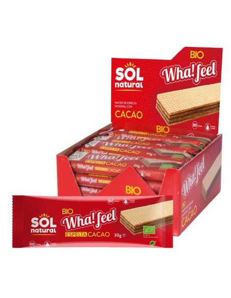 Whafeel Snack espelta y cacao bio 20x30g Sol Natural Whafeel Snack espelta y cacao bio 20x30g Sol Natural