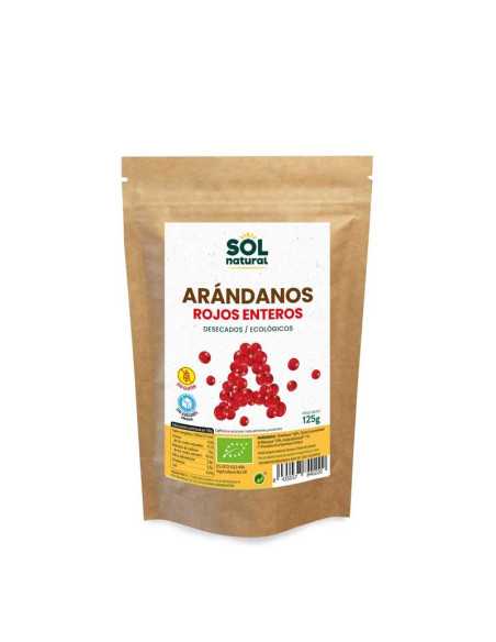 Arandanos rojos sin azucar bio 125g Sol Natural