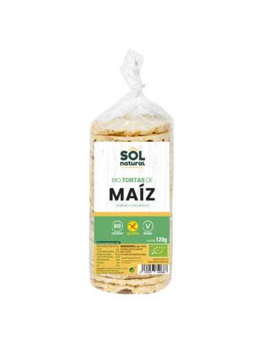 Tortas de maiz Bio sin gluten 120g Sol Natural