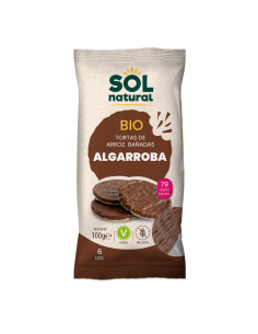 Tortitas de arroz algarroba s/g bio 100g Sol Natural