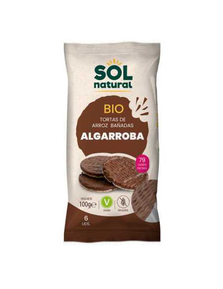 Tortitas de arroz algarroba s/g bio 100g Sol Natural