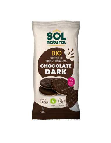 Tortitas de arroz chocolate Dark s/g bio 100g Sol Natural