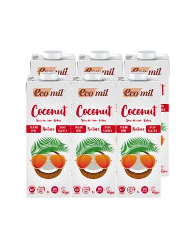 Bebida coconut nature sin azucar Bio 6x1L Ecomil