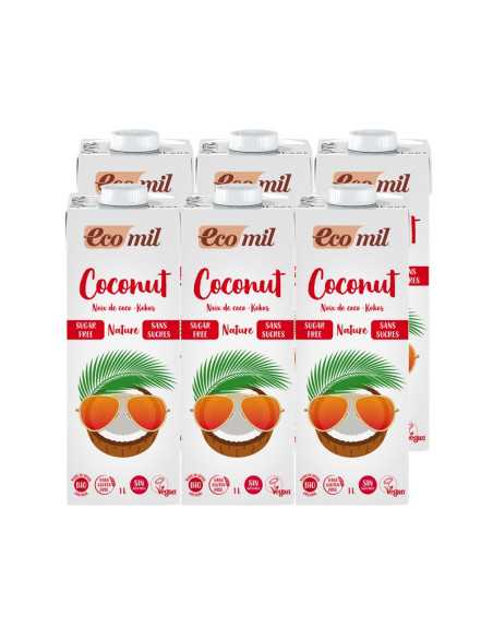 Bebida coconut nature sin azucar Bio 6x1L Ecomil