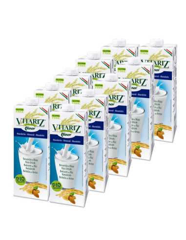 Bebida de arroz con almendras Bio 10x1L Vitariz