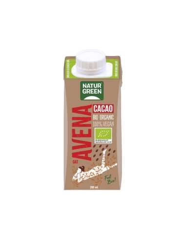 Bebida de avena con cacao y calcio bio 200ml Naturgreen