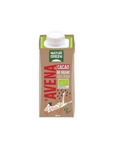 Bebida de avena con cacao y calcio bio 200ml Naturgreen