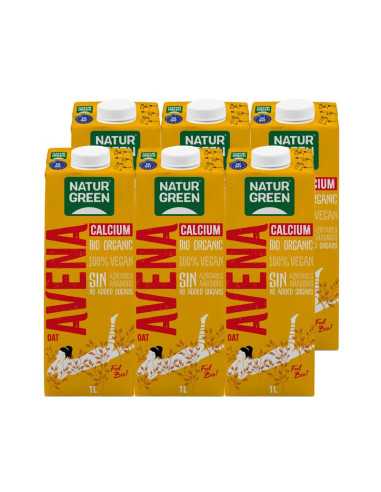 Bebida de avena con calcio sin azucar bio 6x1L Naturgreen