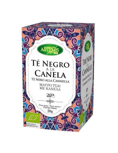 Te negro con canela Bio 20 filtros Artemis
