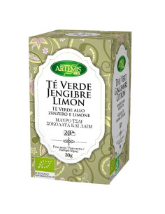 Te verde jengibre y limon 20 filtros Artemis