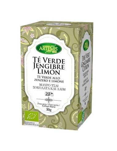 Te verde jengibre y limon 20 filtros Artemis