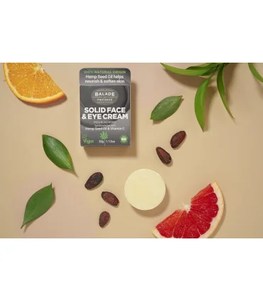Crema facial y contorno de ojos sólida hombre-32 gr | Crema facial sin químicos