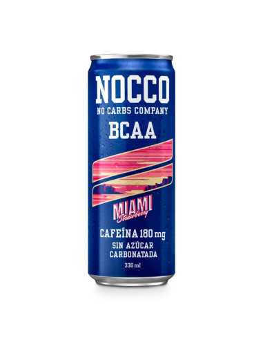 Bebida energetica Miami Strawberry-Fresa con BCAA 330ml Nocco