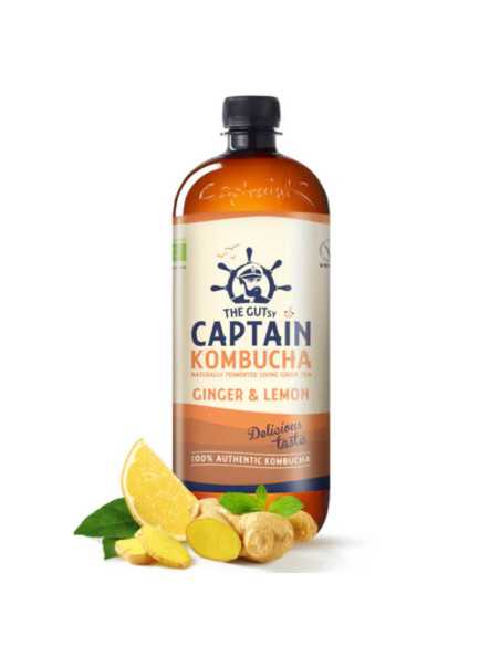 Kombucha Ginger & Lemon Bio 1L Captain Kombucha Kombucha Ginger & Lemon Bio 1L Captain Kombucha