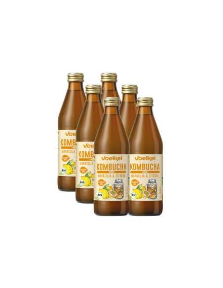 Kombucha maracuya y limon bio 6x330ml Voelkel