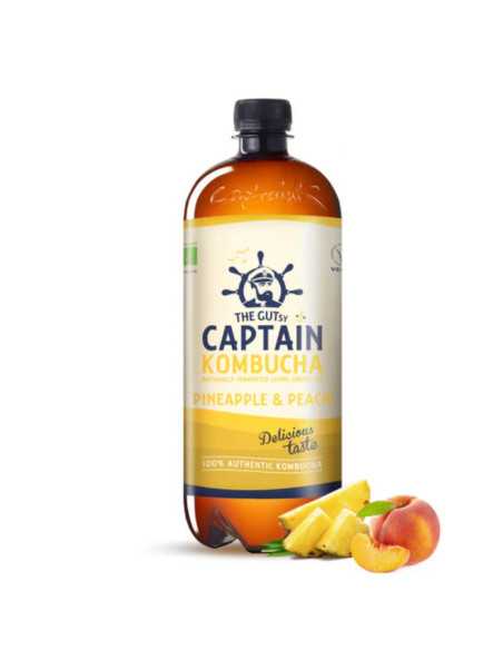 Kombucha Pineapple & Peach Bio 1L Captain Kombucha