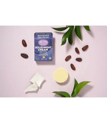 Crema de noche ecológica sólida-32 gr | Crema nutritiva natural